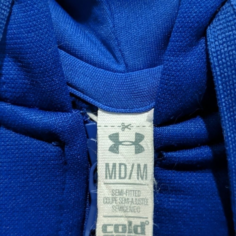 Under Armour cold gear royal blue hoodie Sz M - Picture 4 of 6